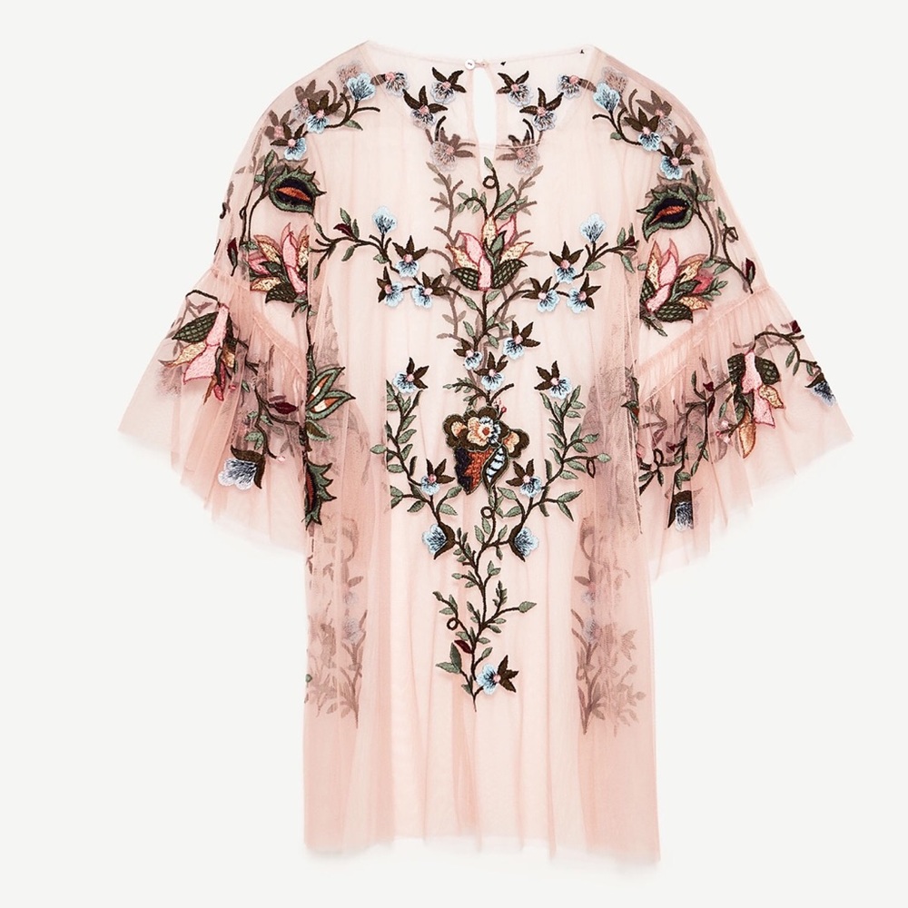 Floral Mesh Top